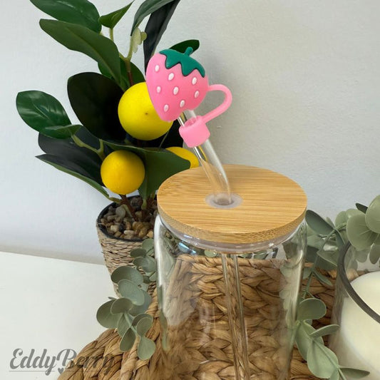 Strohhalm-Topper - Erdbeere
