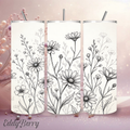 Florale Linienkunst | 20 oz Tumbler | Kreativ Design