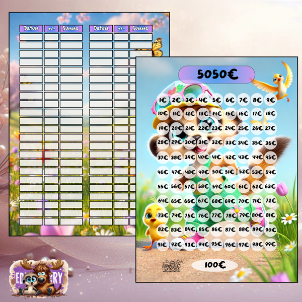 5050€ Frühlingszauber | A5 Abstreich-Challenge | EddyBerry® Design