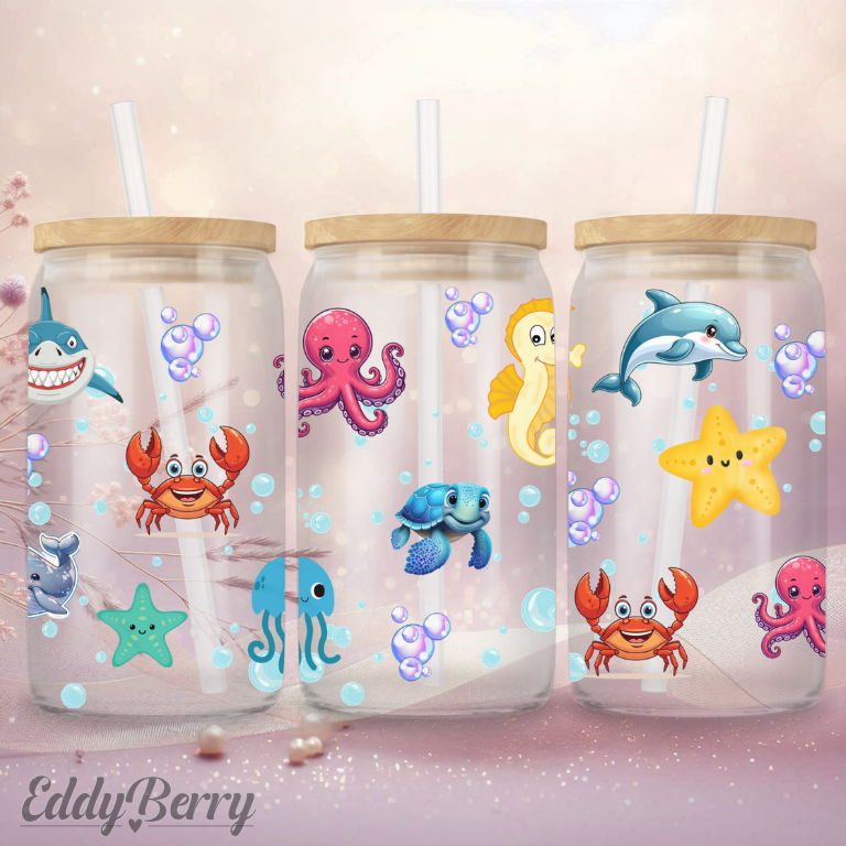 Unterwasserwelt | 16oz Glas | EddyBerry® Design
