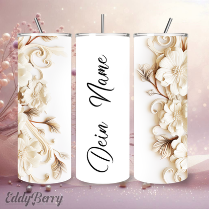 Personalisiertes Blumen Design | 20 oz Tumbler | ver. Motive | Kreativ Design