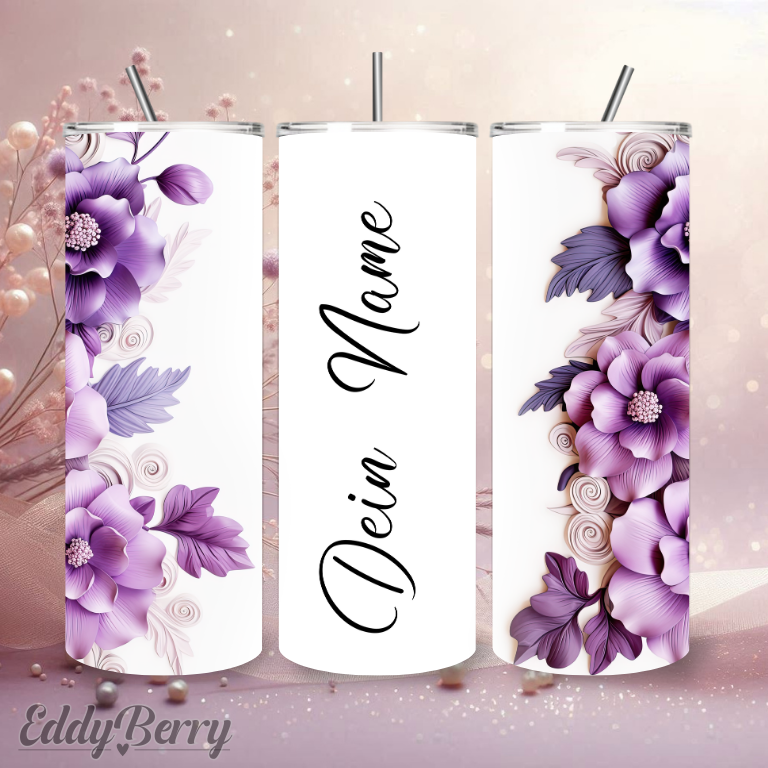 Personalisiertes Blumen Design | 20 oz Tumbler | ver. Motive | Kreativ Design