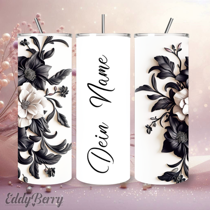 Personalisiertes Blumen Design | 20 oz Tumbler | ver. Motive | Kreativ Design