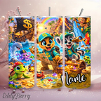 Cash & Eddy Schatzinsel Abenteuer | 20oz Tumbler | personalisierbar | EddyBerry® Design