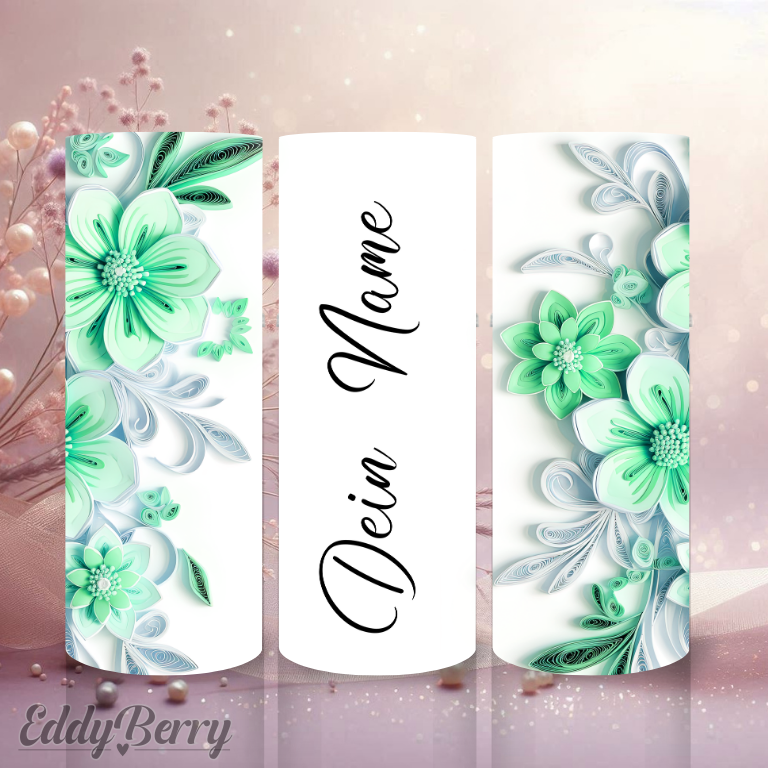 Personalisiertes Blumen Design | 20 oz Tumbler | ver. Motive | Kreativ Design