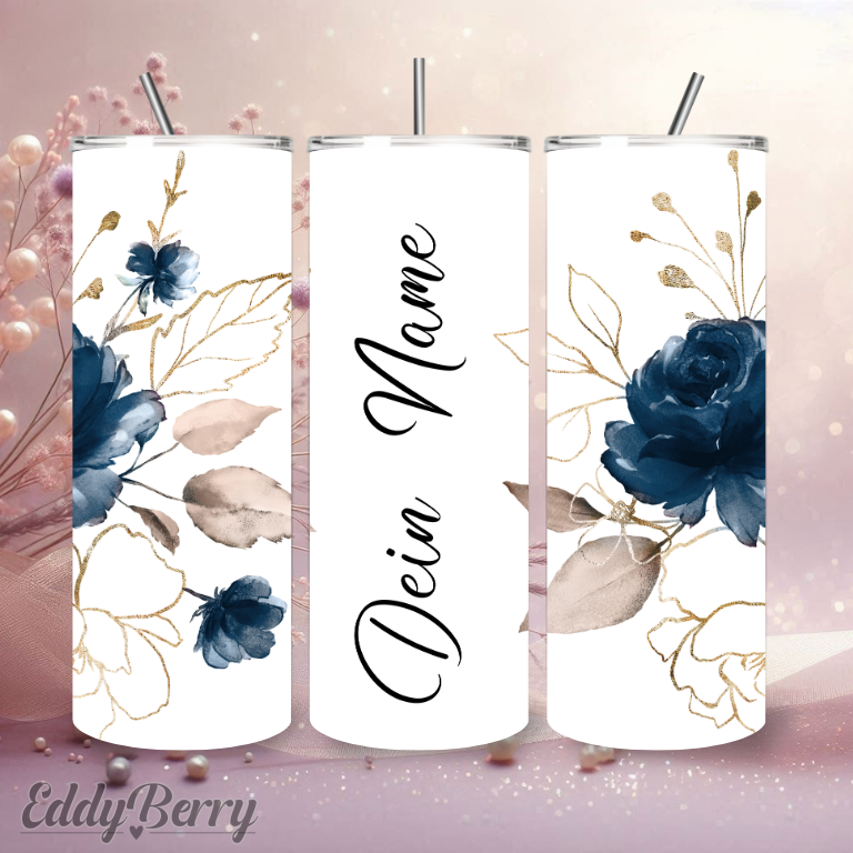Personalisiertes Blumen Design | 20 oz Tumbler | ver. Motive | Kreativ Design