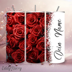 Rote Rosen | Personalisierter 20 oz Tumbler | ver. Motive | Kreativ Design