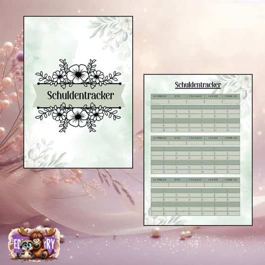 Schuldentracker Einlegeblatt – A6 & A5 | Foliert