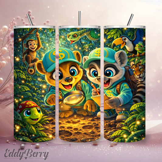 Cash & Eddy Dschungelabenteuer | 20oz Tumbler | personalisierbar | EddyBerry® Design