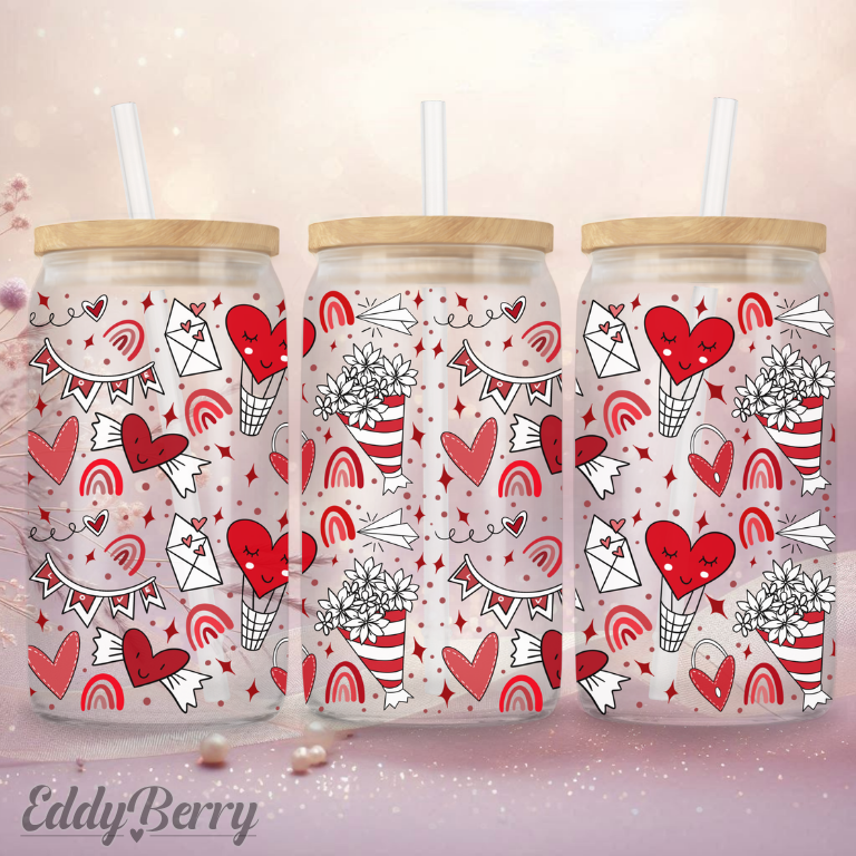 Love Letters | 16oz Glas | EddyBerry® Design