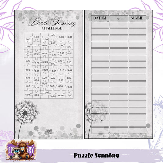 Puzzle Sonntag - Grau - A6
