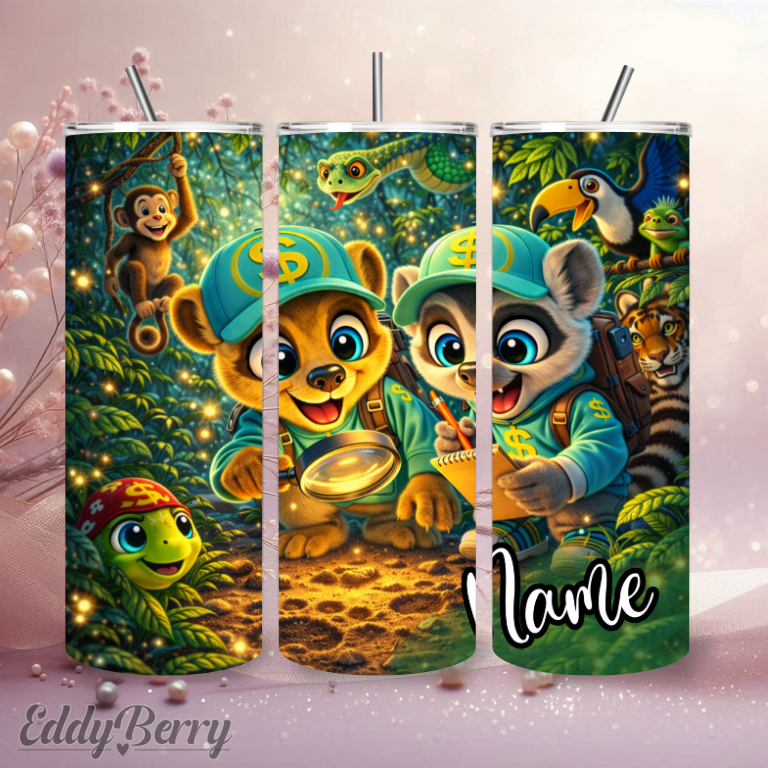 Cash & Eddy Dschungelabenteuer | 20oz Tumbler | personalisierbar | EddyBerry® Design