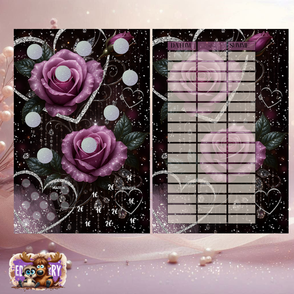 Black Rose | A7 Einheft-Challenge Set | EddyBerry® Design