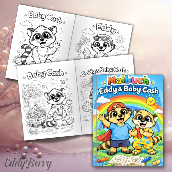 Malbuch Eddy & Baby Cash | DIN A4 | EddyBerry® Design