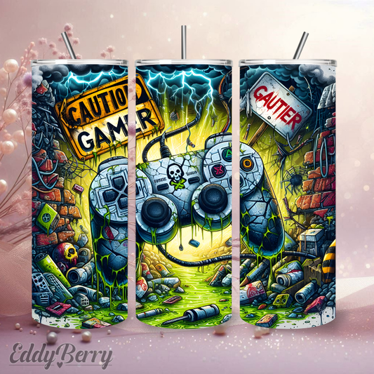 Gamer – Caution Edition | 20oz Tumbler | EddyBerry® Design