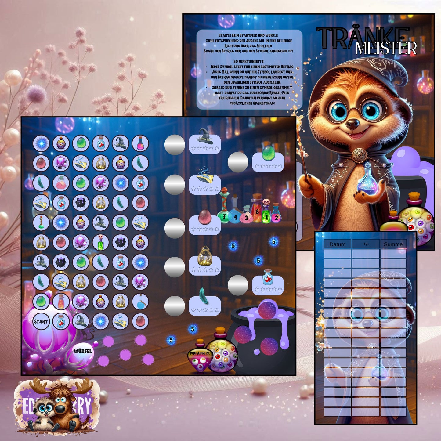 Eddy’s magisches Spar-Abenteuer: Der Tränkemeister | Edwarts-Serie | EddyBerry® Design