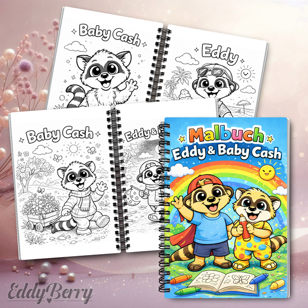 Malbuch Eddy & Baby Cash | DIN A4 | EddyBerry® Design