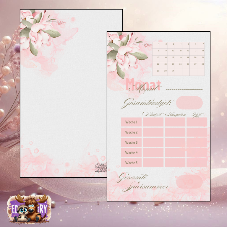 Monatsbudget | Ver. Größen | EddyBerry® Design