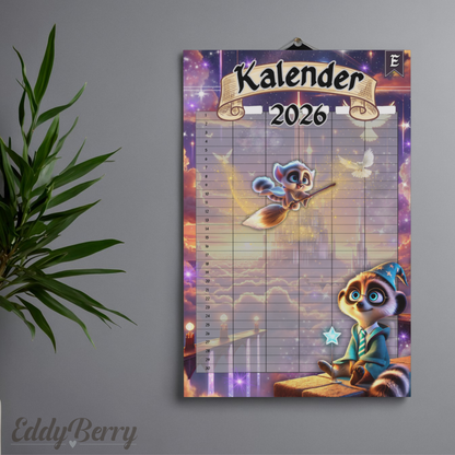 Eddwarts Zauberkalender 2026 | Wandkalender 29 × 42 cm | EddyBerry® Design