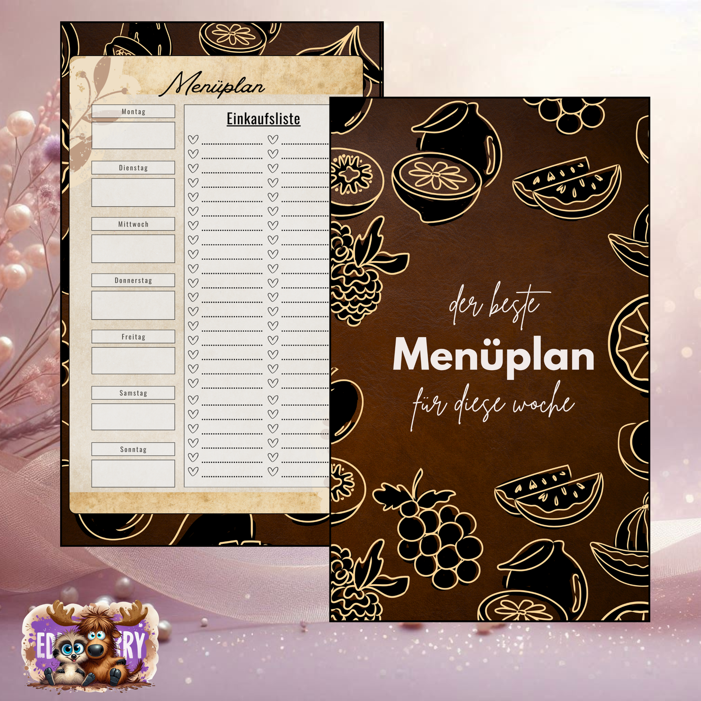 Einkaufsliste zum Abheften | A6 foliert  | EddyBerry® Design