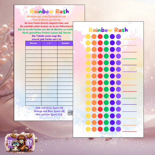Rainbow Rush | A6 Einheft-Challenge | EddyBerry® Design