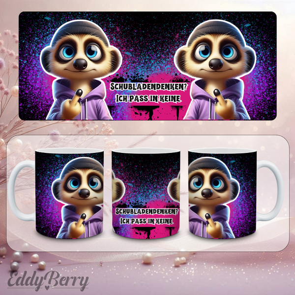 Keramikbecher mit Druck | Schubladendenken | EddyBerry® Design