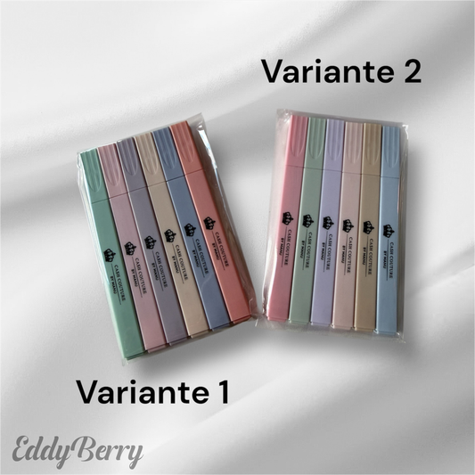 Pastell Textmarker Set | 6er Pack