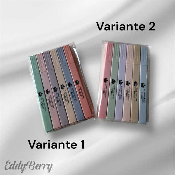 Pastell Textmarker Set | 6er Pack