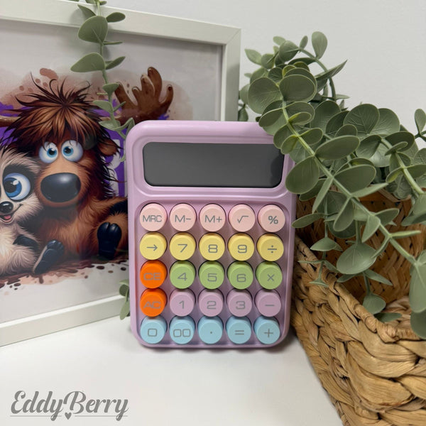 Bunter Retro-Taschenrechner „Eddy Berry“