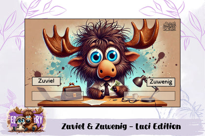 Zuwenig & Zuviel Geld - Wiederverwendbare Laminierte Karte
